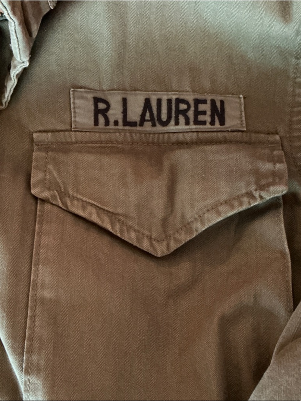 Ralph Lauren Olive Green Military Field Jacket with Patch Details - Picture 4 of 9